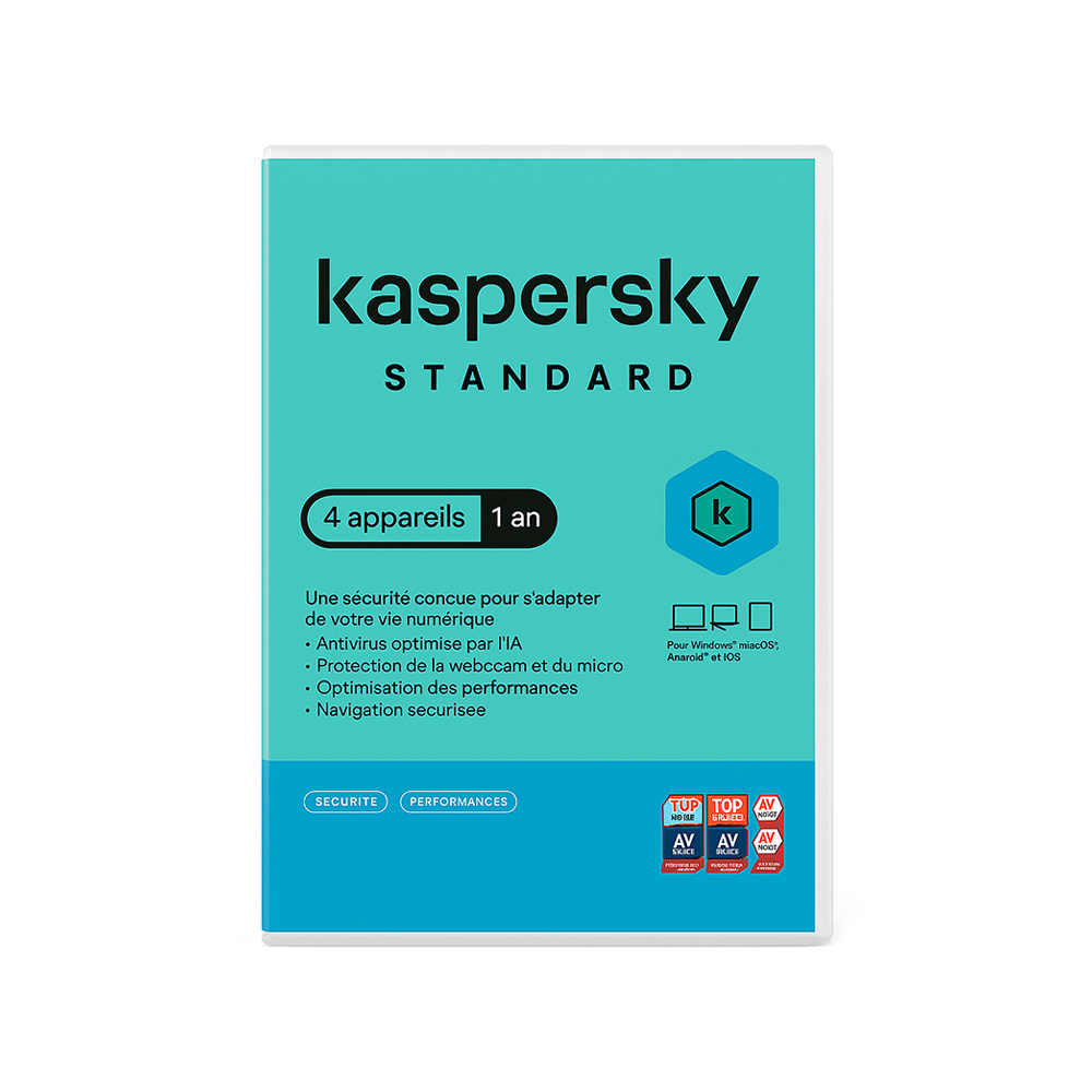 Antivirus Kaspersky — 4 postes, 1 an