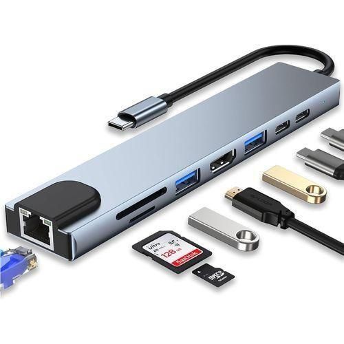 Hub USB-C multiport — HDMI, USB et réseau